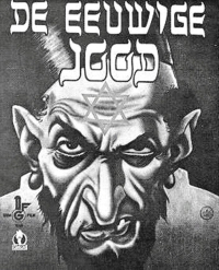 Oude antisemitische poster.
